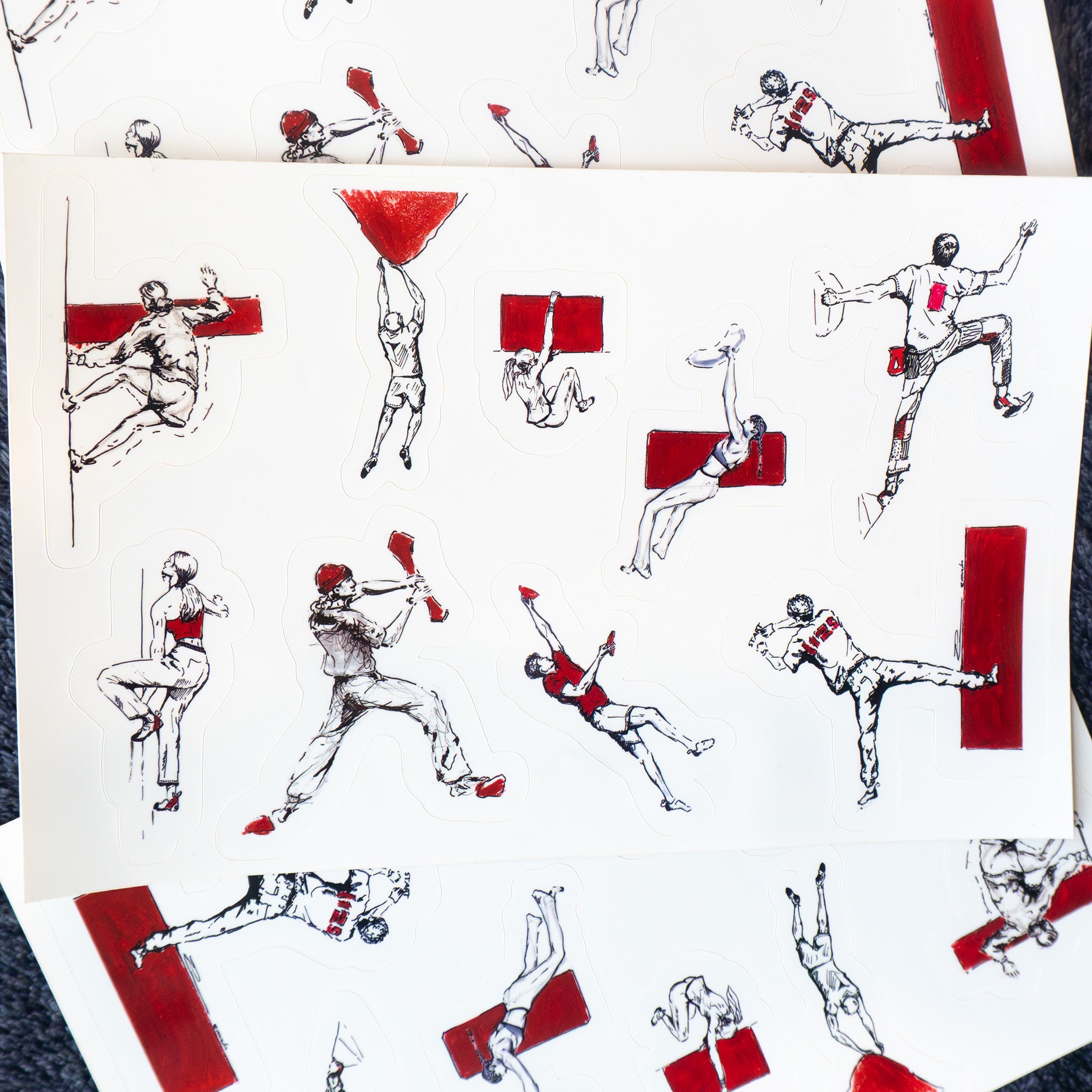 Climber Sketches Sticker Sheet