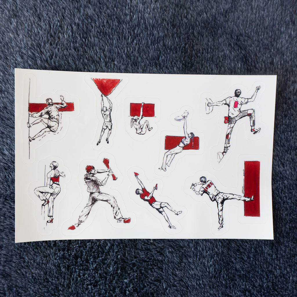 Climber Sketches Sticker Sheet