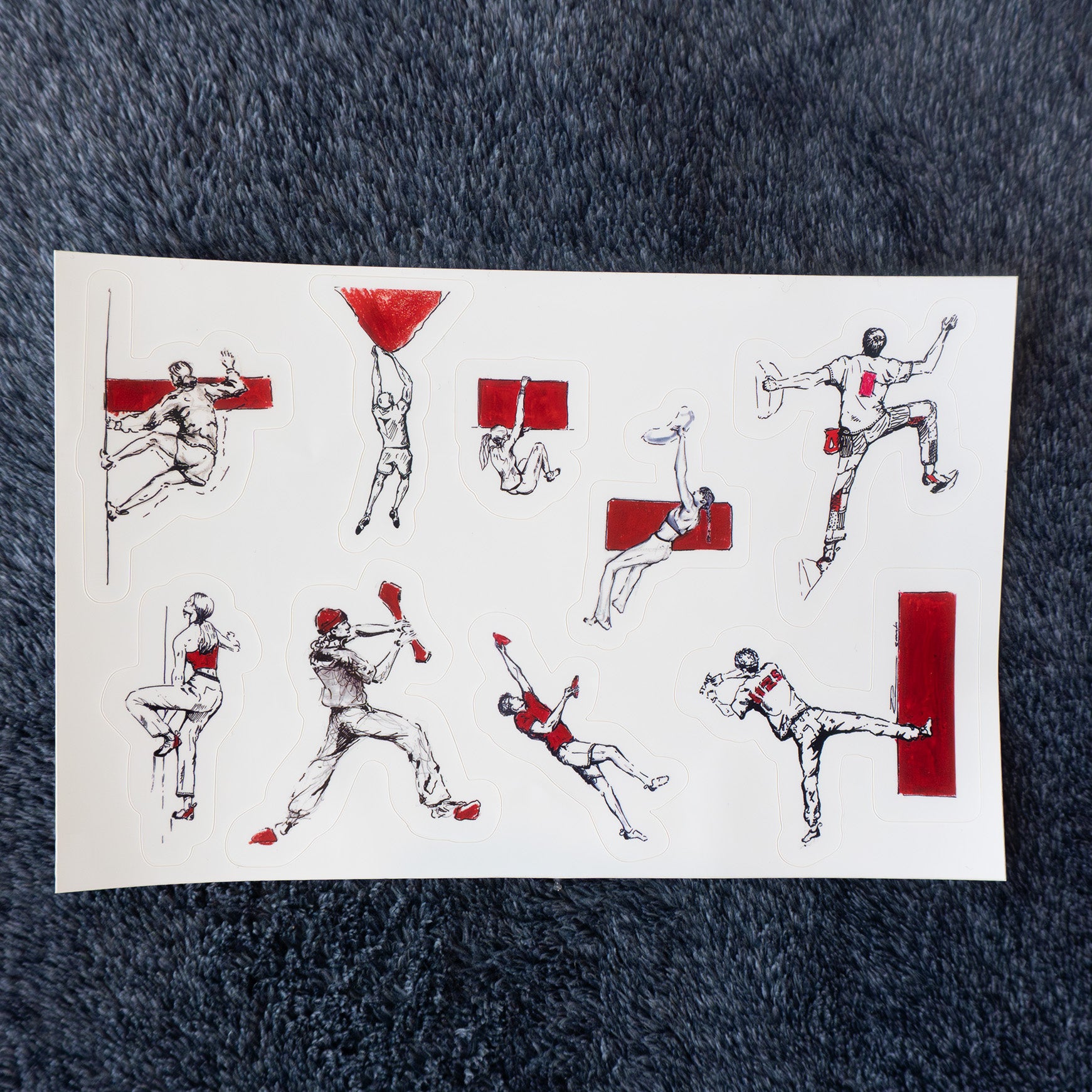 Climber Sketches Sticker Sheet